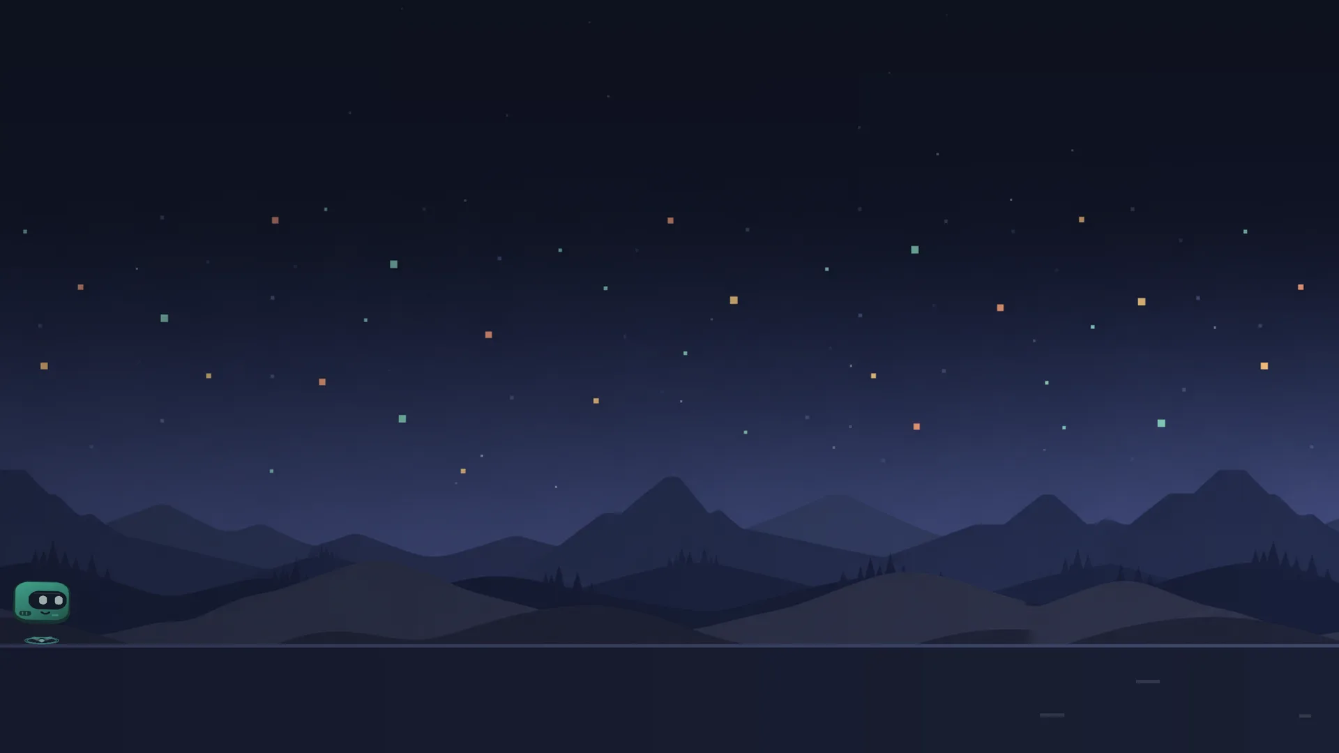 The KubeDash robot under a starry night sky